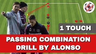 1 touch combination passing drill by Xabi Alonso!