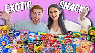 Trying EXOTIC SNACKS For The FIRST TIME *MOUTH WATERING*