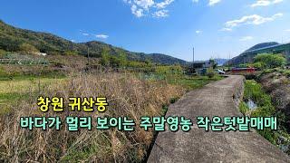 창원 귀산동 바다가 멀리 보이는 주말영농 작은텃밭매매