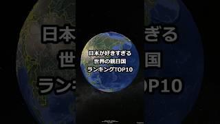 日本が好きすぎる世界の親日国ランキングTOP10 #shorts