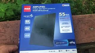 Natalie wants her local news! We try the RCA amplified 55 mile range flat panel indoor antenna