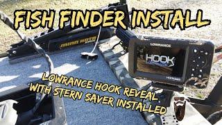 Fish Finder Install / Lowrance Hook Reveal 5 SS / Stern Saver / Jon Boat To Bass Boat - Part 9