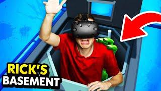 ATTACKED By A MONSTER In RICK'S SECRET BASEMENT (Rick and Morty: Virtual Rick-ality Gameplay)