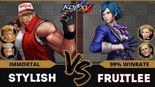 KOF XV⭐STYLISH (Terry/Ryo/Goenitz) vs FRUITLEE (King/Geese/Elisabeth)⭐Ranked Match - 11/24