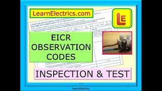 OBSERVATION CODES FOR EICR  - ELECTRICAL INSPECTION AND TEST - THE RIGHT CODE AT THE RIGHT TIME