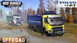 Spintires: MudRunner - VOLVO FMX 2014 Towing a Broken Dump Truck