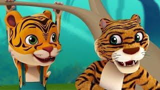 Papa Papa Baagh Papa Tiger Song | Hindi Rhymes for Children | Infobells