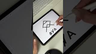 Design with us  The name Ava as a Logo #logodesign #designprocess #adobeillustrator #procreate