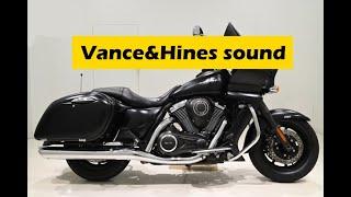 2020 Kawasaki Vaquero (VN1700 Voyager Custom) start & Vance & Hines sound