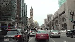 DRIVING BOSTON USA 4K - BOYLSTON STREET IN BACK BAY - AMBIENT DRIVE TV