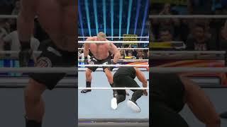 Brock Lesnar delivers Superplex, Suplex & F5 to Kurt Angle and wins the match #wwe #gaming #wwe2k24