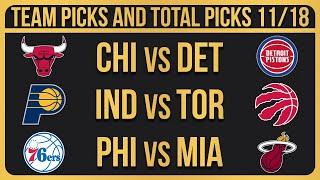 NBA Picks Today 11/18/2024 NBA Picks and Predictions NBA Bets Today