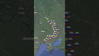 Ukraine War So Far (February 2022 - January 2023) #shorts #animation #map