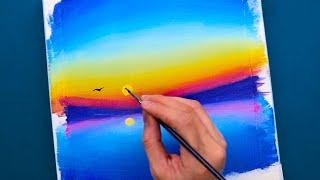 Acrylic Painting Day #24 || Floating On Sea || Kep Ghak Art