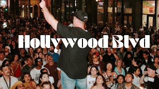 Open air preaching the gospel on Hollywood Blvd to thousands of people!