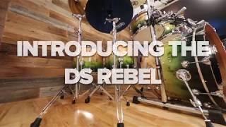 DS REBEL DRUM KIT, EXOTIC MAPA BURL TO GREEN FADE - DRUMAZON SHOW REEL