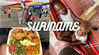 OP VAKANTIE NAAR SURINAME| LEKKER ETENEERSTE VLOG #vlog 1   JUST. YATELE