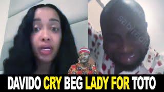 Davido Kneel Cry Beg US Lady For Toto