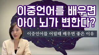 영어, 즉 이중언어를 아이에게 가르치는게 아이에게 좋을까요? 이중언어는 뇌에 어떤 영향을 미칠까요? 답을 드립니다