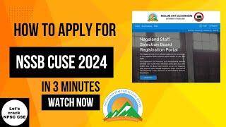 How to apply for NSSB Combined Uniformed Service 2024 Exam Tutorial