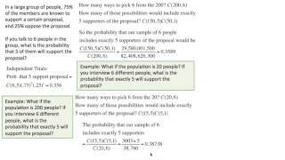 Sampling with and without replacement