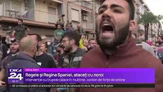 Revoltă în Spania. Oamenii au aruncat cu noroi și lemne spre regele Felipe