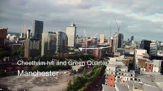 Cheetham and Greenquarter, Manchester skyline drone footage