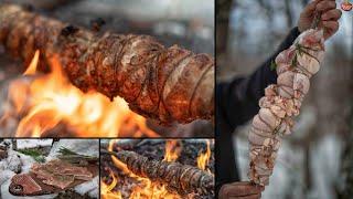 Wrapped Whole Chicken  - Bushcraft ASMR Cooking