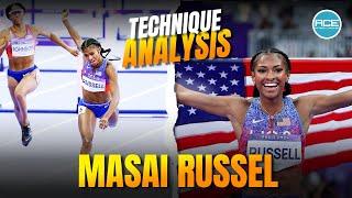 Masai Russell | Hurdle Technique | 2024 Olympic Champion 100m Hurdles