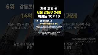 지금 제일 싼 서울 강동구 34평 아파트 Top 10을 공개합니다!