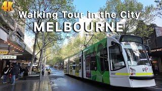 Melbourne Saturday Walk in September Australia 4K Video