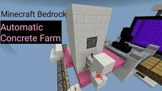 (Broken) Minecraft Bedrock: Automatic Concrete Farm (Wither Cage) [Showcase]