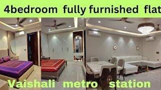 4bhk luxury builder flat || roof right property || near  noida || near vaishali metro station