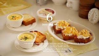 Maji VlogㅣCaravan camping, sweet corn soup with toast, rice topped sea eel, olive pasta, BTS meal