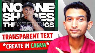 Transparent Text Effect in CANVA Canva tutorial | Peush Jha