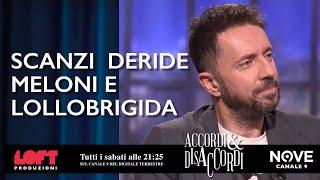 Scanzi deride Meloni e Lollobrigida