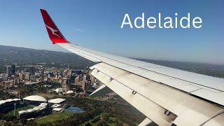 Beautiful Adelaide Landing in a Qantas Boeing 737-800