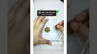 Miniature Burger Feast with Polymer Clay!How to make miniature art with Polymer Clay! #polymerclay