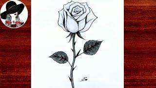 How To Draw A Rose  | Realistic Rose Drawing | Pencil Drawing