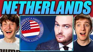 Reaction to America First, Netherlands Second! (Americans React to Dutch Satire)