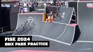 BMX PARK PRACTICE @ FISE MONTPELLIER 2024 #bmx