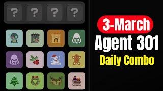 Agent 301 Puzzle Today 3 March | Agent 301 Airdrop | Agent 301 Puzzle Today