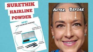 Thin Brows?  My new favorite way to fill in my brows! SureThik hairline powder