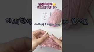 #대바늘 코늘리기 #M1L #shorts #돌려늘림코 #뜨개질 #knitting #코늘림 #코늘리기기호 #코늘리기 m1