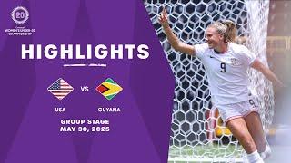 United States v Guyana | 2025 Concacaf Women's U-20 Championship | Group Stage
