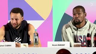 Kevin Durant joins Team USA basketball press conference; Steph Curry talks 2024 Olympics