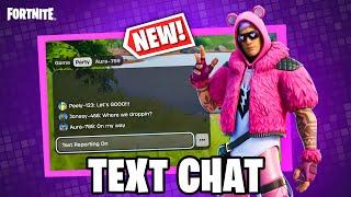 Fortnite Is Adding TEXT CHAT In-Game TOMORROW, Here's How It Works!!  (HUGE Text Chat Revamp)