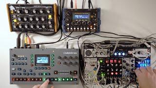 Hardware jam w/ Octatrack MkII, Micromonsta 2, Minitaur, and eurorack drum skiff