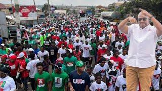 Massive crowd in Kumasi Manhyia North shøck Mahama with a massive during NDC campaign launch