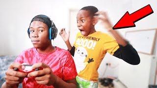 IGNORING My Little Brother For 24 Hours Challenge! (He Got Mad)